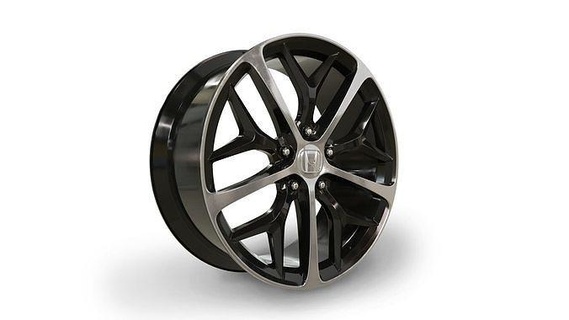 Honda cívico aleación rueda neumático aluminio 3dprint borde vehículo coche vehiculo pasatiempo bricolaje diy automotor 3d print model - Mito3D