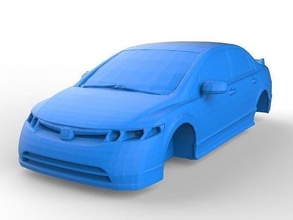 Honda staatsbürgerlich si 2008 Limousine stl Datei drucken Japan Standard Rennen Hobby DIY Automobil 3d print model - Mito3D