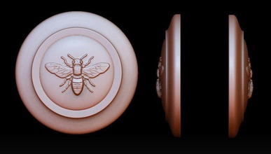 honey bee bas-relief nature animal 3dmodel 3dprinting jewelry jewellery pendant ring insect design picture house decor 3d print model - Mito3D