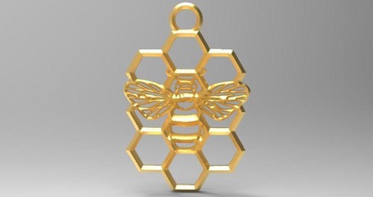 honeycomb bee pendant honeycomb bee pendant hexagon geometry keychain jewelry fashion art pendants