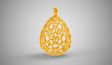 a nido d'ape uovo gioielli il miele astratto modello giallo esagono moderna organico alveare geometrica dolce goccia la geometria naturale braccialetto anello collana gli orecchini perla collane 3d print model - Mito3D