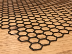 honeycomb mat comb bee hexagon desktop honey pc honeybee notebook program table design print art mathematical 3d print model - Mito3D
