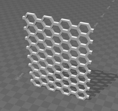Waben-Struktur Wissenschaft honeycomb Struktur Honig 3d architektonische Innenraum außen Militär drucken sound Raum Möbel Kunst engineering 3d print model - Mito3D