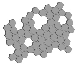 bienenwabe sechseckig muster hexagon dekoration biene bienenstock hobby diy 3d print model - Mito3D