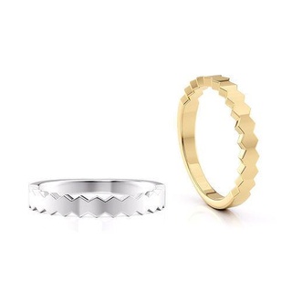 Waben Ring Steine 0323 druckbar 3d Modell Band Schmuck Hochzeit Silber Gold brillant Sterling Mode Ringmode Platin 14k 18k Design Element Valentinstag Ringe 3d print model - Mito3D