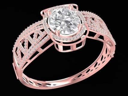 Hongkong Diamant Armreif 2628 Schmuck Mode Zubehör Gold Frau Frauen Neu Design Armbänder 3d print model - Mito3D