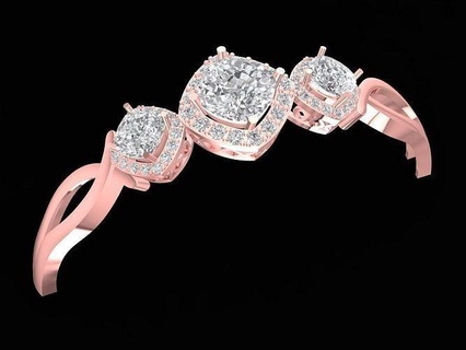 Hongkong Diamant Armreif 2654 Schmuck Mode Zubehör Gold Frau Frauen Neu Design Armbänder 3d print model - Mito3D