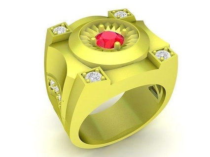 hongkong diamond men ring 3999 jewelry fashion accessories gold man new design rings 3d print model - Mito3D
