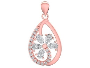hongkong diamond pendant 3046 jewelry fashion accessories gold woman women design ring pendants 3d print model - Mito3D