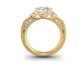 hong kong diamant bague 2016 bijoux mode accessoires or femme femmes conception feng shui anneaux 3d print model - Mito3D