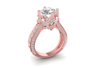 hongkong diamond ring 2039 jewelry fashion accessories gold man men woman women unisex design fengshui rings 3d print model - Mito3D