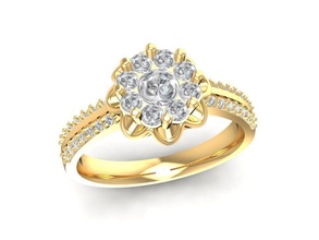 Hong Kong diamante anillo 2364 joyería joya Moda accesorios oro hombre hombres mujer unisexo diseño Feng Shui Boda anillos 3d print model - Mito3D