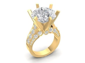 hongkong diamond ring women 1495 jewelry fashion accessories gold woman design rings 3d print model - Mito3D