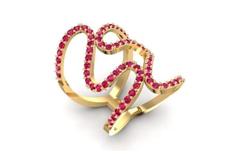hongkong diamond ring women 2081 jewelry fashion accessories gold woman design fengshui rings 3d print model - Mito3D