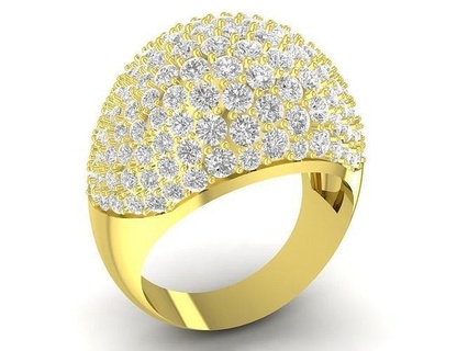 hongkong diamond women ring 3557 jewelry fashion accessories gold woman new design bosa korea rings 3d print model - Mito3D