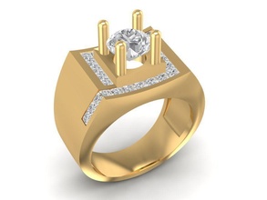 Hong Kong lusso diamante squillare uomini 651 gioielleria moda Accessori oro uomo donna donne unisex design feng shui anelli 3d print model - Mito3D