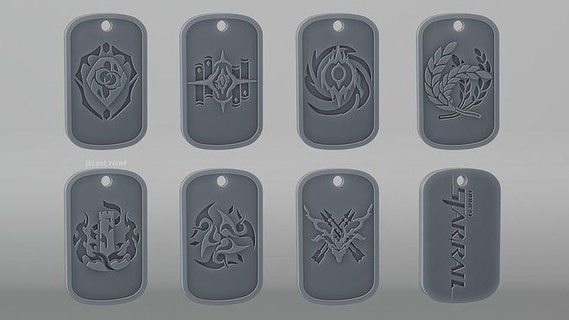 honkai star rail path logos dogtag accessories amulet cosplay dogtad game talisman medalion keycahin games toys keychain rpg anime pendant 3d print model - Mito3D