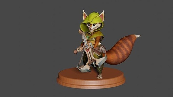 hoodwink printable dota2 dota lowpoly 3dprintable print toy game character fantasy enemy creature art sculpture games toys accessories 3d print model - Mito3D