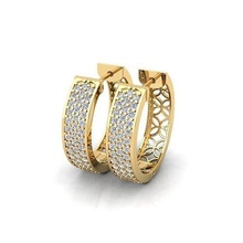 cerchio orecchino 3d modello render anelli solitario sterlina stampabile diamante squillare platino brillante nozze Fidanzamento gioiello gioielleria argento bianca oro matrimonio orecchini 3d print model - Mito3D