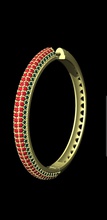 hoop boucles d'oreille de 47mm bijoux cerceau boucle le cercle la ronde élégant tendance mode art des d'oreilles 3d print model - Mito3D
