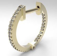 cerchio orecchini gioielleria oro lusso platino argento gemma brillante cerchi moda bellezza gioiello 3d print model - Mito3D