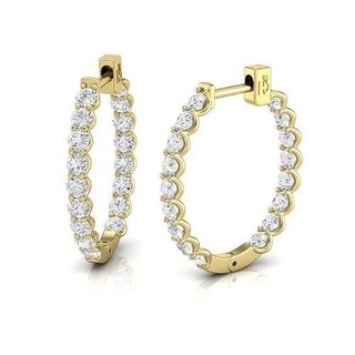 hoop earrings oval shape 3ct earring earrngs diamonds u hsae yellow white stud cluster ring jewelry jewellery jewel printable gem engagement gold 3d print model - Mito3D