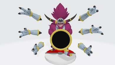hoopa personnage queue pokémon anime dessin animé jeu modèle jeux jouets 3d print model - Mito3D