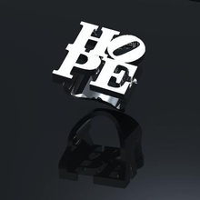 esperanza anillo joya amor Moda joyería plata oro platino imprimible diamante compromiso Arte felicidad alegría rubí anillos 3d print model - Mito3D
