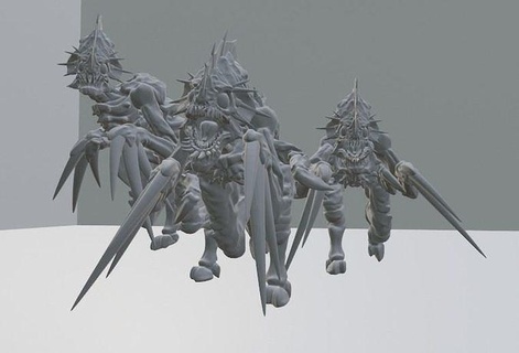 horde gaunt xenos tyranids tyranid 40k warhammer sci fi alien games creature board miniatures 40000 toys 3d print model - Mito3D