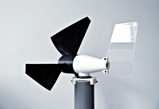 horizontal achse wind turbine 24v 25w versammlung drucken 3d klinge leistung hobby diy 3d print model - Mito3D