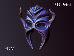 horned mask art 3dprint print printable 3d zbrush highpoly ender3 fdm creality head helmet horn horror halloween fashion other sculptures 3d print model - Mito3D