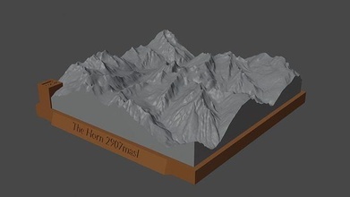 corno montagna paesaggio vulcano terreno ambiente natura fotogrammetria elevazione dem scienza 3d print model - Mito3D
