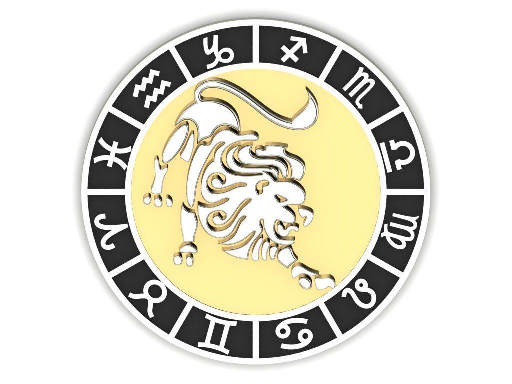 Horoskop Anhänger - Schmuck symbol Anzahl design Zeit Runde font Silber Wissenschaft Zeitplan desktop sign Chemie computer-Ausrüstung gold Juwel Datum atom pc 3D print model - Mito3D