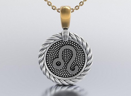 horoscope pendant jewelry platinum shining luxury retro chrome hanging necklace art luster gem silver diamond ring brilliant gold cad pendants 3d print model - Mito3D