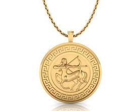 Horoskop Anhänger Schmuck Juwel Design Gold druckbar Silber 3d print model - Mito3D