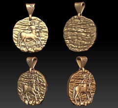 horoscope sagittarius pendant sign jewelry decoration gold zodiac zodiak astrological signs astrolog astro mysticism sun gems art necklace pendants christmas 3d print model - Mito3D