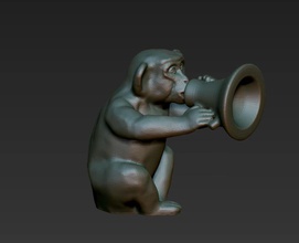 oroscopo simbolo silenzioso scimmia cinese 2016 001 vacanza cnc muffa cioccolato candela primate sordo cieco stupido decorazione moroz oro argento sapone gioielleria 3d print model - Mito3D