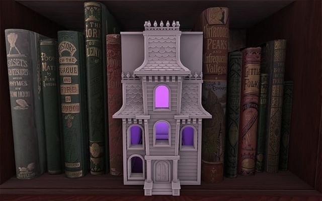 horror house booknook adams family wednesday netflix series home specter spectral book nook shelf bookend bookshelf library scenic printable 3d print model - Mito3D