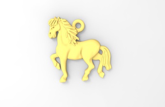 horse jewelry pendant unicorn animal pet pendants 3d print model - Mito3D