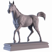 horse statue animal sculpture printable miniature decor silver farm nature cowboy west resin gold mold collectible art sculptures 3d print model - Mito3D
