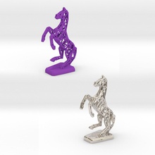 caballo juegos-juguetes mare hermoso majestuoso 3d geométricas modelos la impresión impreso de geometría paramétricas diseño único xeebone escultura figura resumen estatua montar a brida juegos los juguetes 3d print model - Mito3D