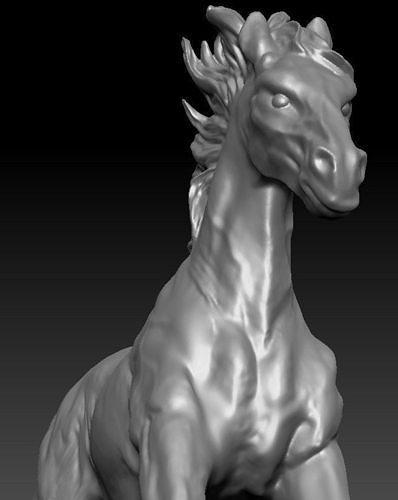 caballo plata estatua of animal mamífero vaquero oeste libertad naturaleza salvaje granja mustango raer escultura arte america esculturas 3D print model - Mito3D