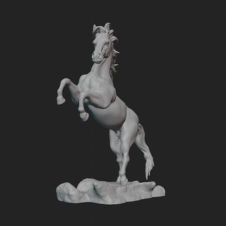 horse art sculpture cavalo escultura 3dprint print animal stalion blender equine sculptures 3d print model - Mito3D