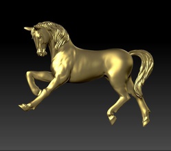 cavalo pingente 3dprint 3ddesign jóia joalheria escultura figura estátua ouro prata cavalaria anatomia arte colar moagem cnc 3d print model - Mito3D