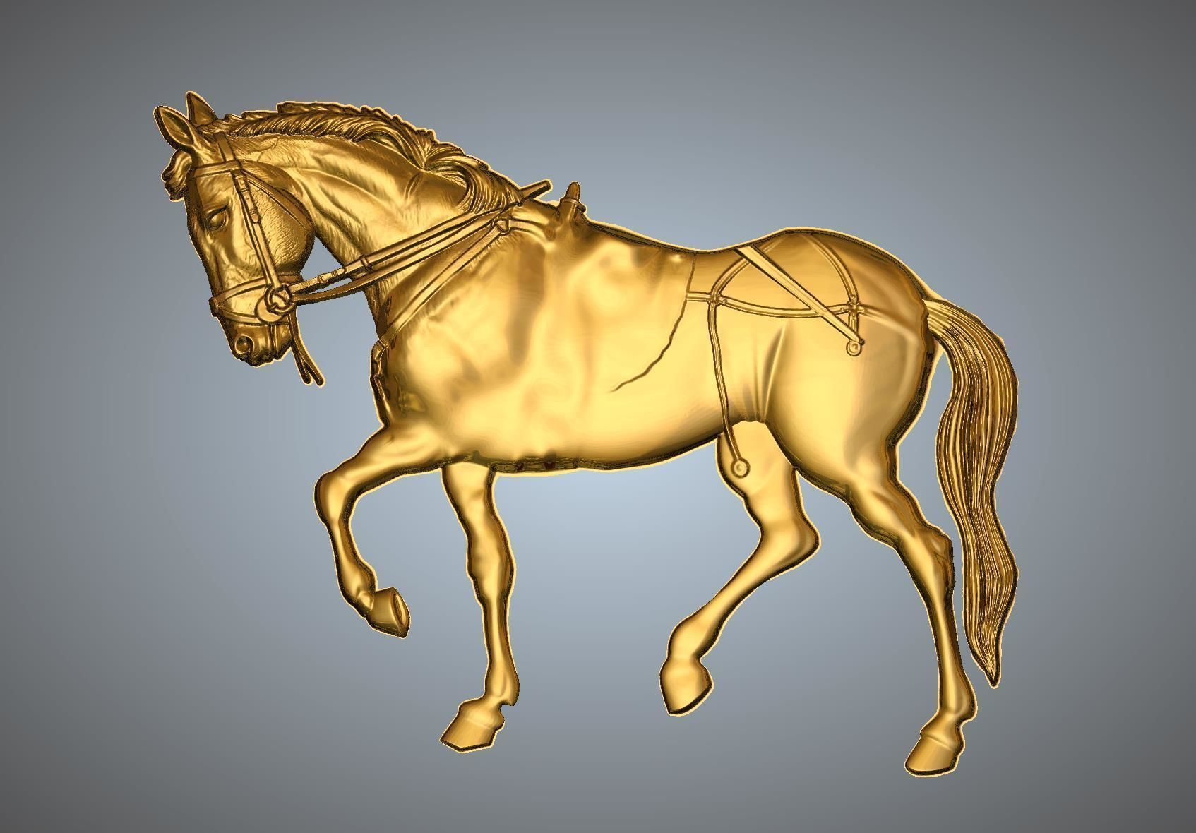 horse art artcam jungle farm nature statue forest 3D print model - Mito3D