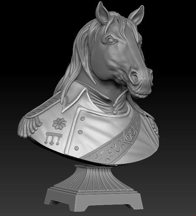 horse house animal mane statuette figure sculpture bronze statue decor 3D print model - Mito3D