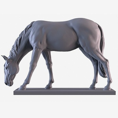 cheval décor sculpture imprimable maison or bijoux art animaux animal chevaux ouest décoration miniature sculptures 3d print model - Mito3D