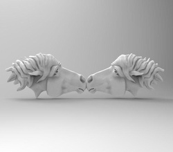 caballo la joyería pulso broche animal caballos equino frente cabezote broches 3d print model - Mito3D