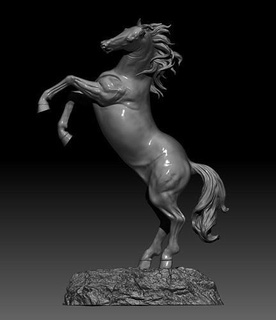 cavallo 3d modello Stampa scultura statua animale decorativo arte sculture arredamento decorazione animali miniature design horsedesign 3dprint bronzo 3d print model - Mito3D