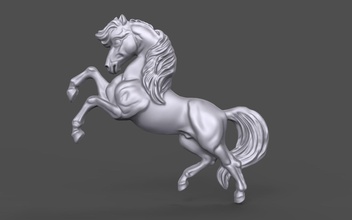 pferd bas linderung pferde freiheit kamm cnc skulptur druckbar 3d drucken carving kunst zbrush holzbearbeitung stl obj skulpturen 3d print model - Mito3D